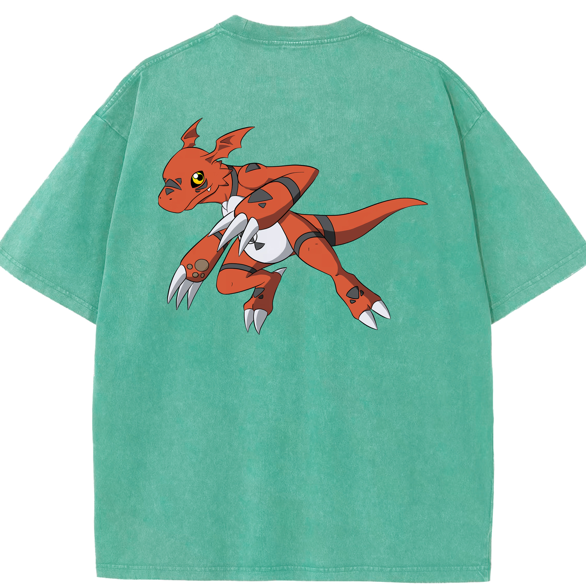 （画像用） Digimon デジタルモンスター/デジモン 綿100% ヴィンテージ風 半袖Tシャツ（背面プリント）